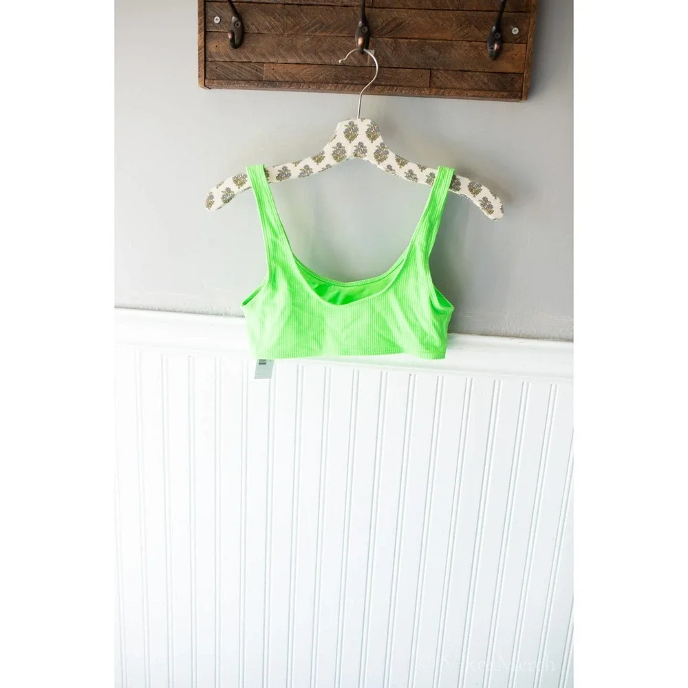 Frankies Connor Ribbed Scoop Bikini Top Small NWT